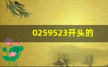 0259523开头的电话_如何避免接到诈骗电话