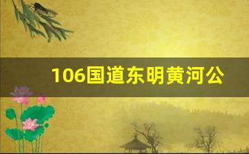 106国道东明黄河公路大桥收费吗