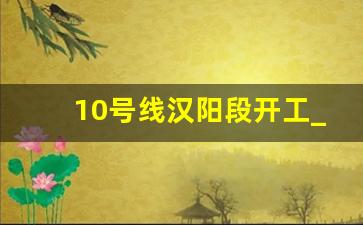 10号线汉阳段开工_武汉在建10号线一期最新消息