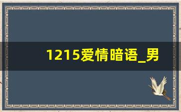 1215爱情暗语_男人发1215爱情数字代表什么意思