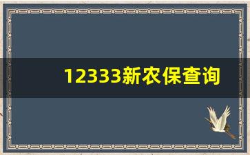 12333新农保查询网_新农保电话人工服务电话