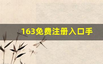 163免费注册入口手机号邮箱_163邮箱手机登录网页版登录入口