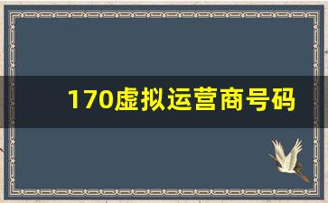 170虚拟运营商号码是什么人打的