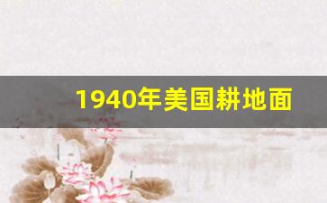 1940年美国耕地面积_1998年我国耕地面积