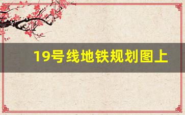 19号线地铁规划图上海_上海19号线地铁线路图规划