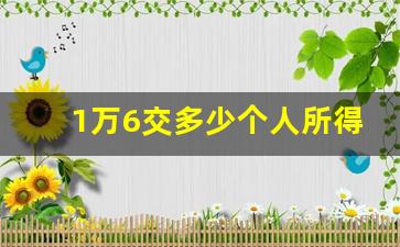 1万6交多少个人所得税