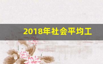 2018年社会平均工资是多少