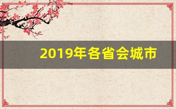 2019年各省会城市gdp_2019年各省gdp总量