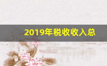 2019年税收收入总额_2019年税收政策