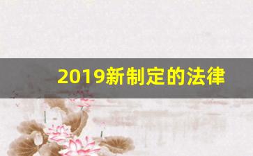 2019新制定的法律_2019新编法律法规