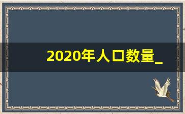 2020年人口数量_中国2020年的人口统计