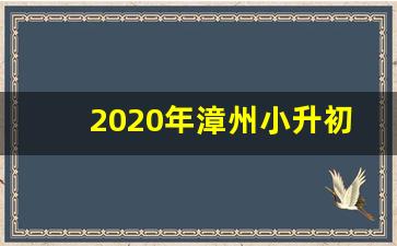 2020年漳州小升初_漳州一中初中部招生