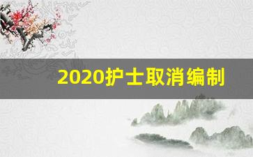 2020护士取消编制最新消息