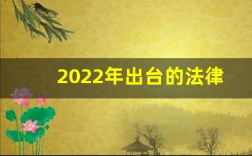 2022年出台的法律有哪些_2020年1月份实行法律法规