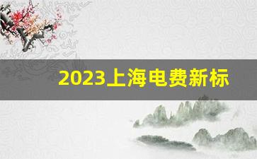 2023上海电费新标准