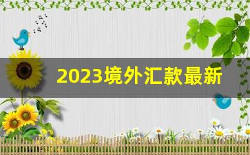 2023境外汇款最新规定_国外个人向国内个人汇款