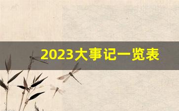 2023大事记一览表_2023社会新闻及点评