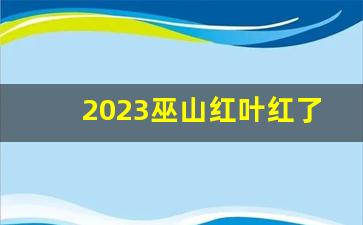 2023巫山红叶红了吗_2023年三峡红叶节