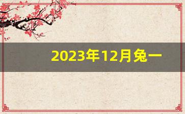 2023年12月兔一等命_2023年12月最吉利的日子出生