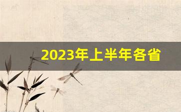 2023年上半年各省市外贸_外贸总值