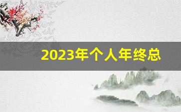 2023年个人年终总结_年终总结简短精辟