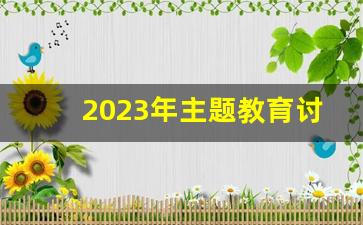 2023年主题教育讨论发言稿范文_2023第二批主题教育要求