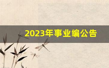 2023年事业编公告及职位表_2023年职称评审新政策