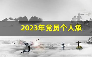 2023年党员个人承诺书_党员办实事小例子50条