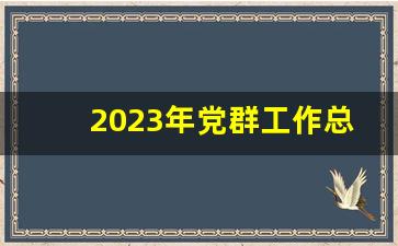 2023年党群工作总结