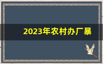 2023年农村办厂暴利项目加盟