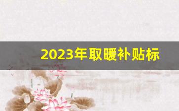 2023年取暖补贴标准