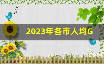 2023年各市人均GDP_福建城市gdp排行