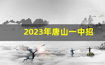 2023年唐山一中招生计划表