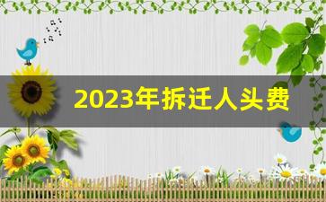 2023年拆迁人头费是多少_拆迁女儿有户口能拿房吗