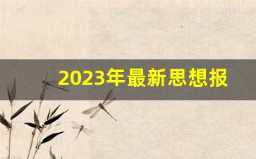 2023年最新思想报告_二十党大精神思想汇报1500字