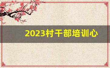 2023村干部培训心得体会200字_两委党校培训心得体会1500字