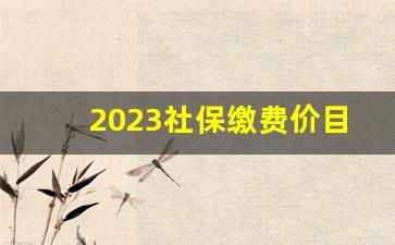 2023社保缴费价目表_车险计算器2023