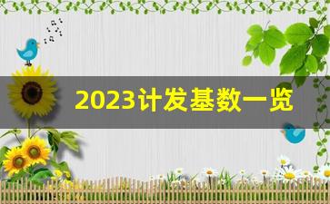 2023计发基数一览表_2023年养老金计算方法