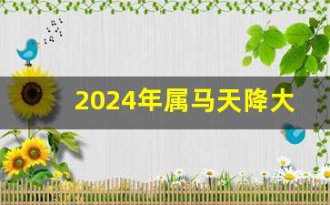 2024年属马天降大喜_属马人注定纠缠生肖