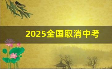 2025全国取消中考体育_中考体育考砸了还能上重点高中吗