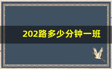 202路多少分钟一班