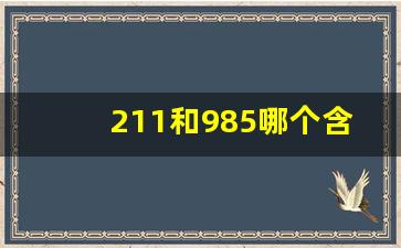 211和985哪个含金量高_211厉害还是双一流厉害