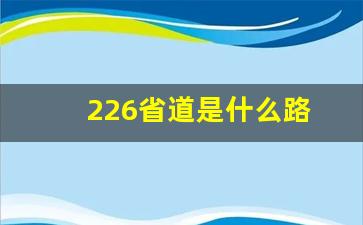 226省道是什么路