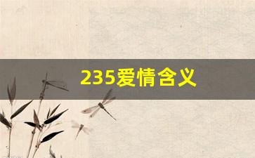 235爱情含义