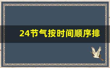 24节气按时间顺序排列_二十四节气是怎么排序的