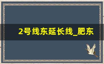 2号线东延长线_肥东县地铁2号线东延最新进展