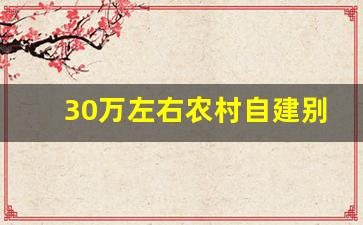 30万左右农村自建别墅