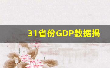 31省份GDP数据揭晓_江苏gdp最新排名热