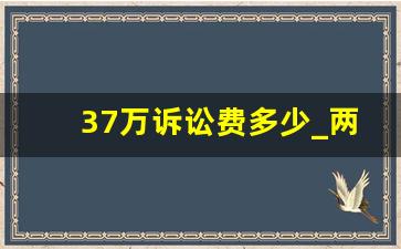 37万诉讼费多少_两万元的诉讼费是多少