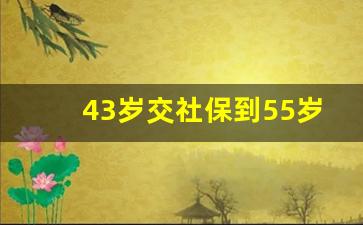 43岁交社保到55岁能退休吗_43岁自费交社保划算吗